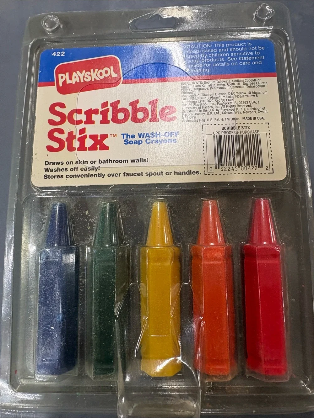 Vintage 1989 Playskool Scribble Stix Soap Crayons For Bathtub~ Sealed/ Brand New
